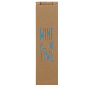 Tall Recycled Paper Kraft Wine Bag