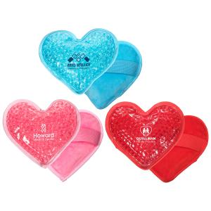 Heart Shaped Aqua Plush Bead Gel Pack